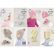 King Cole Pattern 5419 Babies Hat &amp; Bootee Sets in Comfort DK