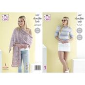 King Cole Pattern 5427 Ladies Sweater &amp; Shawl Beaches DK