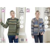 King Cole Pattern 5459 Cardigan &amp; Sweater in Explorer Super Chunky