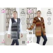 King Cole Pattern 5460 Cardigan &amp; Waistcoat in Explorer Super Chunky