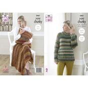 King Cole Pattern 5461 Sweater, Throw &amp; Cushion Explorer Super Chunky