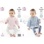King Cole Pattern 5486 Sweater &amp; Cape Knitted in Cotton Top DK
