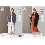 King Cole Pattern 5492 Edge-to-Edge Jackets in Natural Alpaca DK