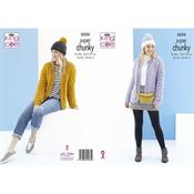 King Cole Pattern 5523 Cardigans &amp; Hat in Timeless Super Chunky