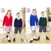 King Cole Pattern 5541 V &amp; Round Neck Cardigan &amp; Sweaters in Pricewise DK