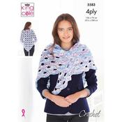 King Cole Pattern 5583 Shawls in Drifter 4Ply image