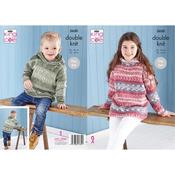 King Cole Pattern 5650 Sweater &amp; Hoodie in Fjord DK