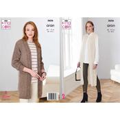 King Cole Pattern 5656 Waistcoat &amp; Jacket in Forest Aran image