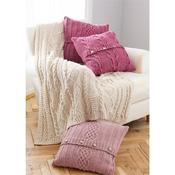 King Cole Pattern 5660 Throw &amp; Cushion Covers in Forest Aran