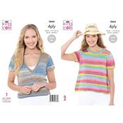 King Cole Pattern 5664 Tops in Summer 4Ply image