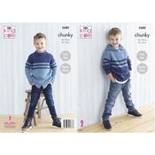 Pattern 5680 Sweater and Hooded Sweater Knitted in Subtle Drifter Chunky image