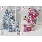 King Cole Pattern 5734 Blankets and Cushion Covers in DK