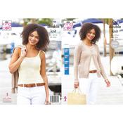 King Cole Pattern 5744 Cardigan &amp; Top in Cottonsmooth DK