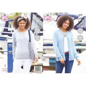 King Cole Pattern 5749 Cardigan &amp; Sweater in Cottonsmooth DK