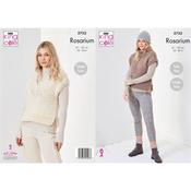 King Cole Pattern 5753 Tanks &amp; Hat in Rosarium Mega Chunky