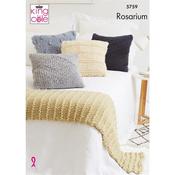 King Cole Pattern 5759 Cushions &amp; Bed Runner in Rosarium Mega Chunky