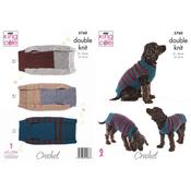King Cole Pattern 5760 Crochet Dog Coats in Pricewise DK image