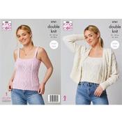 King Cole Pattern 5761 Top &amp; Cardigan in Cottonsoft DK