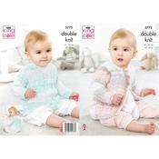 King Cole Pattern 5775 Cardigan and Tunic in Baby Pure DK image