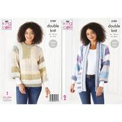 King Cole Pattern 5789 Sweater &amp; Jacket in Harvest DK image