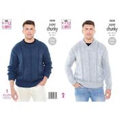 King Cole Pattern 5838 Sweaters in Big Value Super Chunky