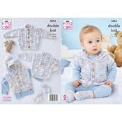 King Cole Pattern 5854 Jacket, Gilet, Sweater &amp; Socks in Little Treasures DK