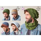 King Cole Pattern 5859 Apparel Accessories in Merino Blend DK