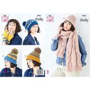 King Cole Pattern 5861 Apparel Accessories in Big Value Chunky