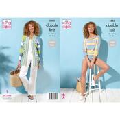 King Cole Pattern 5885 Sweater &amp; Jacket Knitted in Tropical Beaches DK