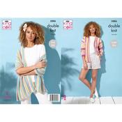 King Cole Pattern 5886 Jacket &amp; Wrap Knitted in Tropical Beaches DK