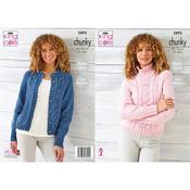 King Cole Pattern 5893 Sweater and Cardigan in Wildwood Chunky image