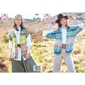 King Cole Pattern 5907 Cardigan &amp; Waistcoat in Nordic Chunky