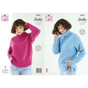 King Cole Pattern 5916 Sweaters in Subtle Drifter Chunky image