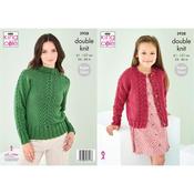 King Cole Pattern 5938 Sweater And Cardigan in Pricewise DK