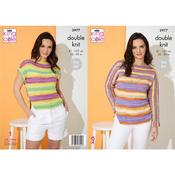 King Cole Pattern 5977 Sweater and Top in Tropical Beaches DK