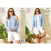 King Cole Pattern 5988 Cardigan &amp; Top in Linendale DK