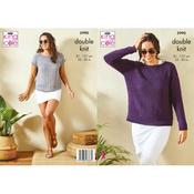 King Cole Pattern 5990 Sweater &amp; Top in Linendale DK
