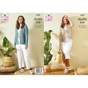 King Cole Pattern 5992 Raglan Cardigans in Linendale DK image