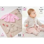 King Cole Pattern 6014 Jacket, Cardigans and Blanket in Comfort Baby DK