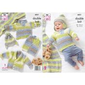 King Cole Pattern 6031 Jacket, Gilet, Sweater, Hat &amp; Blanket in Cutie Pie DK