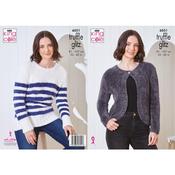 King Cole Pattern 6051 Tunic &amp; Cardigan in Truffle Glitz