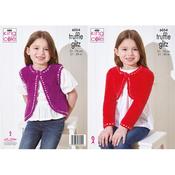 King Cole Pattern 6054 Waistcoat &amp; Bolero in Truffle Glitz
