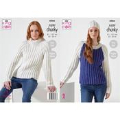 King Cole Pattern 6066 Sweaters &amp; Hat in Celestial Super Chunky