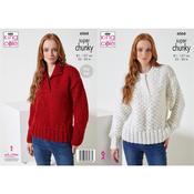King Cole Pattern 6068 Sweaters in Celestial Super Chunky