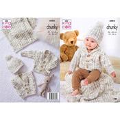 King Cole Pattern 6085 Jacket, Cardigan, Gilet, Hat &amp; Blanket in Bumble Chunky