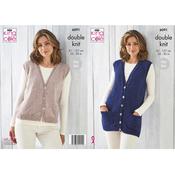 King Cole Pattern 6091 Waistcoats in Big Value Tweed DK