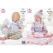 King Cole Pattern 6101 Jackets, Hat, Blanket &amp; Cushion Cover in Cherish DK