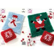 King Cole Pattern 6105 Blankets &amp; Cushion Cover in Tufty Super Chunky