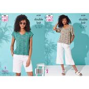King Cole Pattern 6129 Tops in Linendale Reflections DK image