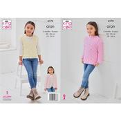 King Cole Pattern 6170 Sweater, Cardigan &amp; Waistcoat in Comfort Aran